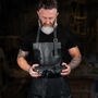 Personalised Black Leather Apron And Tool Roll Gift Set, thumbnail 1 of 10