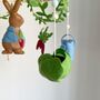 Handmade Peter Rabbit Themed Baby Cot Mobile, thumbnail 7 of 10