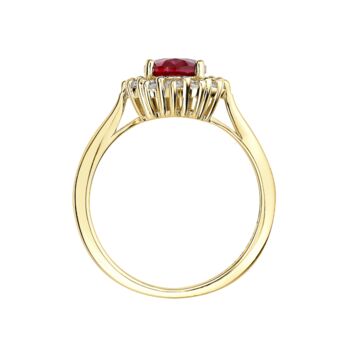 Cate Lab Grown Diamond And Created Ruby Ring, 3 of 6