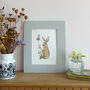 Hare And Bell Heather A5 Giclee Fine Art Print, thumbnail 4 of 11