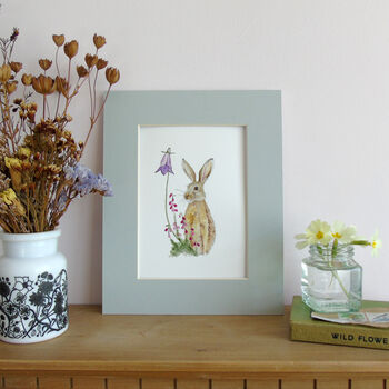 Hare And Bell Heather A5 Giclee Fine Art Print, 4 of 11
