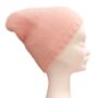 Light Pink Mohair Beanie Hat, thumbnail 1 of 3
