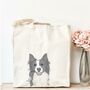 Personalised Border Collie Tote, thumbnail 1 of 3