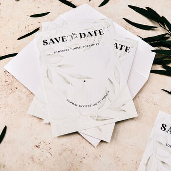 Save The Date Magnet With Botanical Cards, 9 of 9