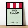 Lner Stadium Monopoly Lincoln Football Print, thumbnail 1 of 2