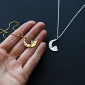 Mountains Necklace, Moon Necklace, Wanderlust, 3 of 9