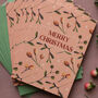 Vintage Style Mistletoe Christmas Cards, thumbnail 4 of 6
