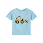 Timmy Blue Tractor Printed T Shirt, thumbnail 1 of 10
