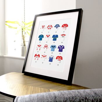 Classic Rugby Kits Team Print, 11 of 12