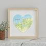 Personalised Padstow Map Heart Print, thumbnail 2 of 4