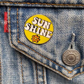 You Are My Sunshine And More Hard Enamel Pin Badges, 3 of 11