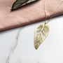 Gold Plated Leaf Necklace, thumbnail 2 of 3