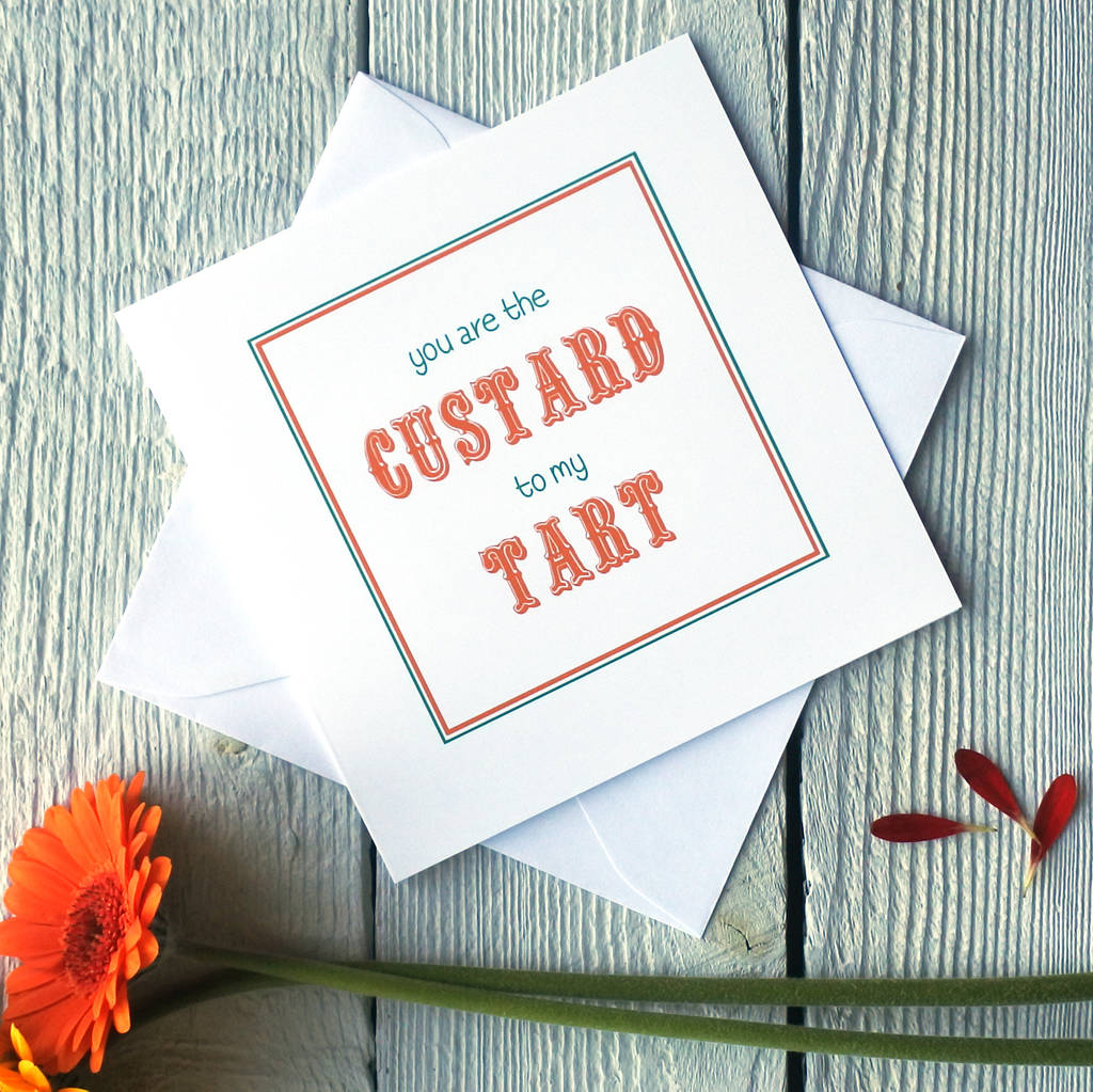Personalised Custard Tart Card, 1 of 2