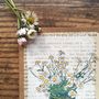 Feverfew Posy In Golden Syrup Tin Greeting Card, thumbnail 2 of 3