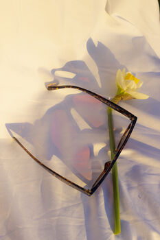 Classic Tortoise Shell Triangular Cut Block Sunglasses, 2 of 8