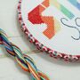 Stay Safe, Rainbow Cross Stitch, Wall Hanging Kit, thumbnail 6 of 10