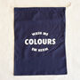 Set Of Four Wash Me Laundry Bags – Darks, Lights, Colours And Whites – Stylish Cotton Storage Solution, thumbnail 2 of 8