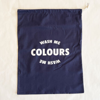 Set Of Four Wash Me Laundry Bags – Darks, Lights, Colours And Whites – Stylish Cotton Storage Solution, 2 of 8