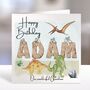 Dinosaur Birthday Card, thumbnail 3 of 4