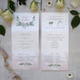Foliage Blush Concertina Fold Wedding Invitation, thumbnail 3 of 5