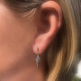 Lightening Bolt Silver Earrings, thumbnail 3 of 5