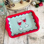Elegant Christmas Small Serving Drinks And Canape Tray, thumbnail 8 of 9