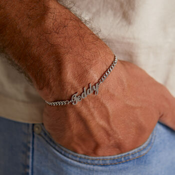 Personalised Custom Name Chain Bracelet, 4 of 9