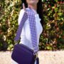 Purple Dogtooth Bag Strap | Extra Long Crossbody Replacement Bag Strap, thumbnail 1 of 3