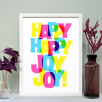 Happy Happy Joy Joy Bold Type Print, 3 of 4