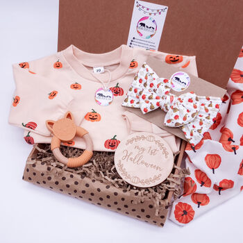 Girls Pumpkin Romper And Accessories, 3 of 4