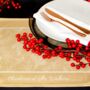 Christmas Table Place Mats Gold Holly Four Pack, thumbnail 4 of 5
