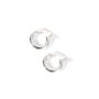 Sterling Silver Round Hoop And Cz Stud Earrings, thumbnail 4 of 5