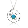 Spiral Blue Fire Opal Necklace, thumbnail 5 of 6