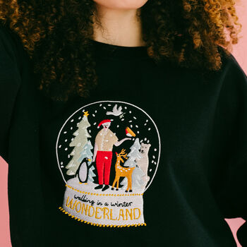 Winter Wonderland Embroidered Sweatshirt, 2 of 12