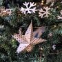 Paper Star Snowflake Christmas Decorations White Gold, thumbnail 7 of 10