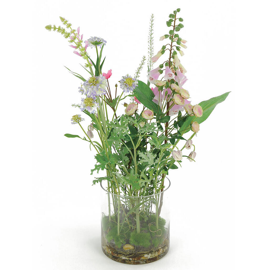 Large Artificial Wild Flower Arrangement in Vase – Lime Tree London