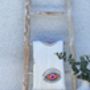 White With Orange Eye Organic Cotton Peshtemal Towel, thumbnail 7 of 7