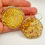 Statement Disco Earrings With Gold Glitter, thumbnail 2 of 12