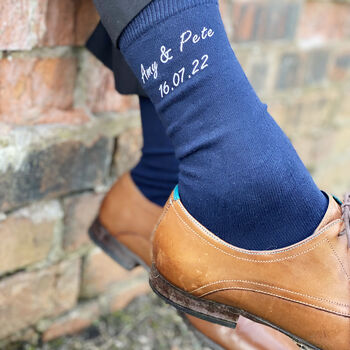 Personalised Cold Feet Wedding Socks, 4 of 7