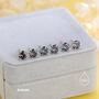 Prong Set Mystic Black Cz Stud Earrings, thumbnail 1 of 12