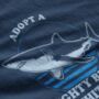 Funny Shark T Shirt, Adopt A Mighty Bitey Whitey, thumbnail 6 of 7