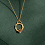 Ruby Gold Vermeil Plated Necklace July Birthstone, thumbnail 5 of 10