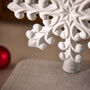 White Snowflake Christmas Stocking Holder, thumbnail 5 of 6