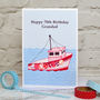 'Fishing Boat' Personalised Birthday Card, thumbnail 2 of 5