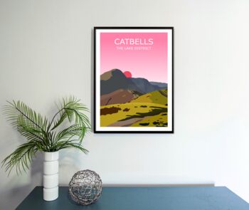 Catbells Lake District Peak Art Print, 4 of 4