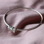 Personalised Silver Memo Bangle, thumbnail 1 of 8