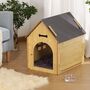 Wooden Pet House With Roof Breathable Crate Kennel, thumbnail 1 of 8