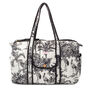 Serendipity Cotton Duffel Bag Black / White Crane, thumbnail 1 of 4