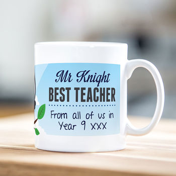 Personalised Teacher Mug, Owl Design, 2 of 10
