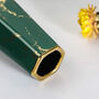 Green Gold Marble Ceramic Flower Vase Table Centerpiece, thumbnail 5 of 8